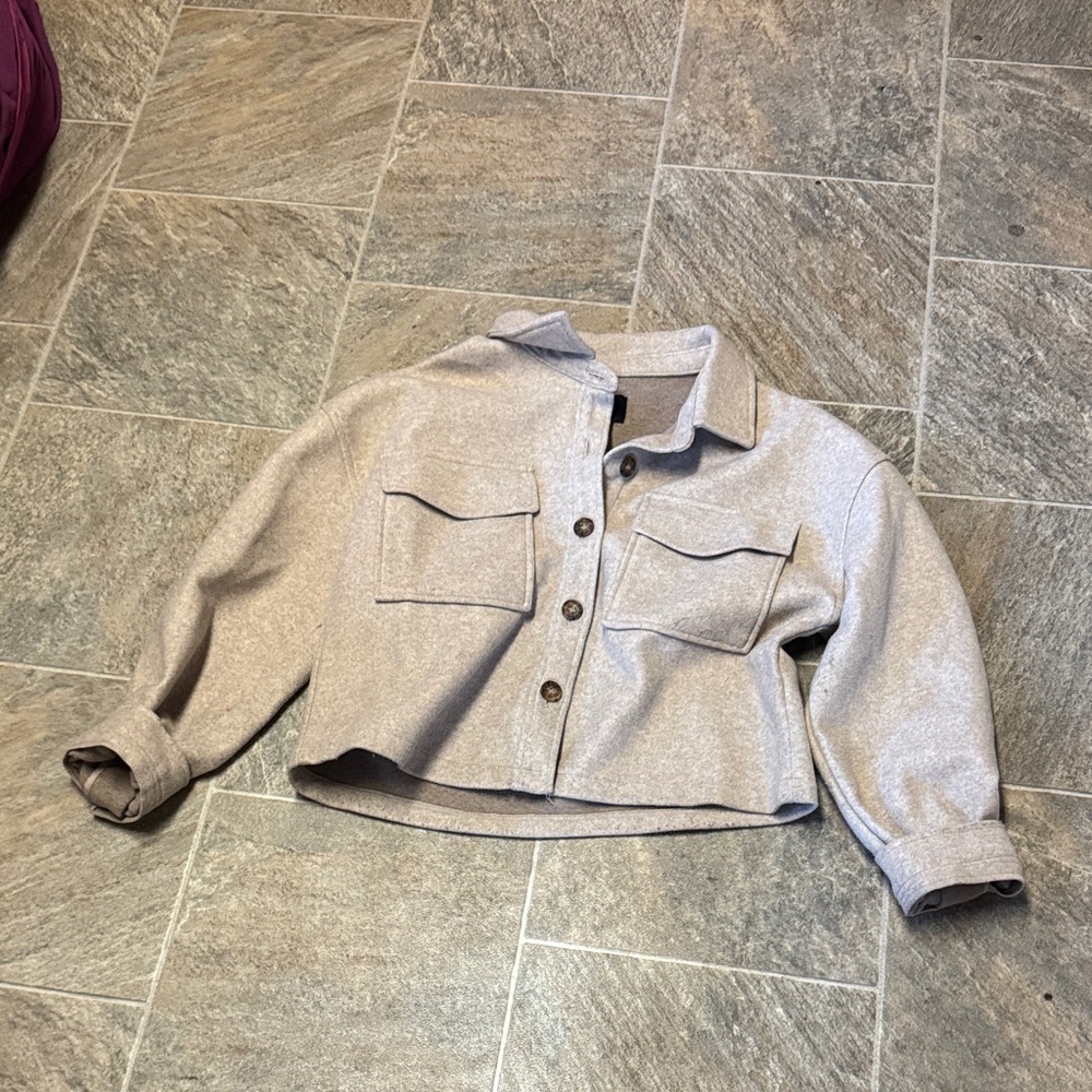 Love Tree Gray Button-Up Jacket